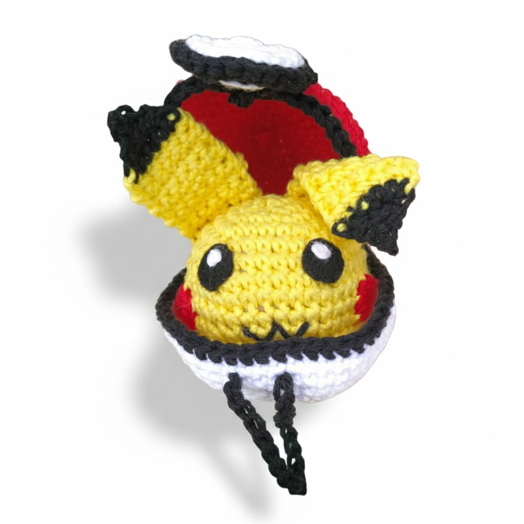 Pokemones tejidos con pokebola