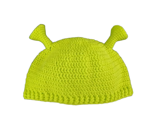 Gorro tejido estilo ogro Shrek