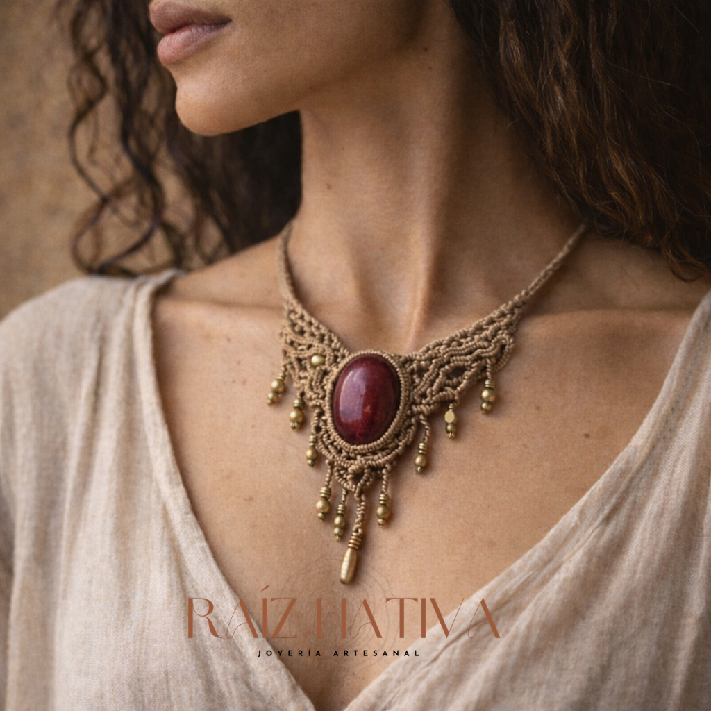 Collar Corazon Mineral