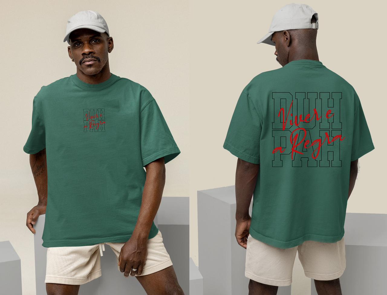 Camiseta Oversized Du'Pah Green Script Edition