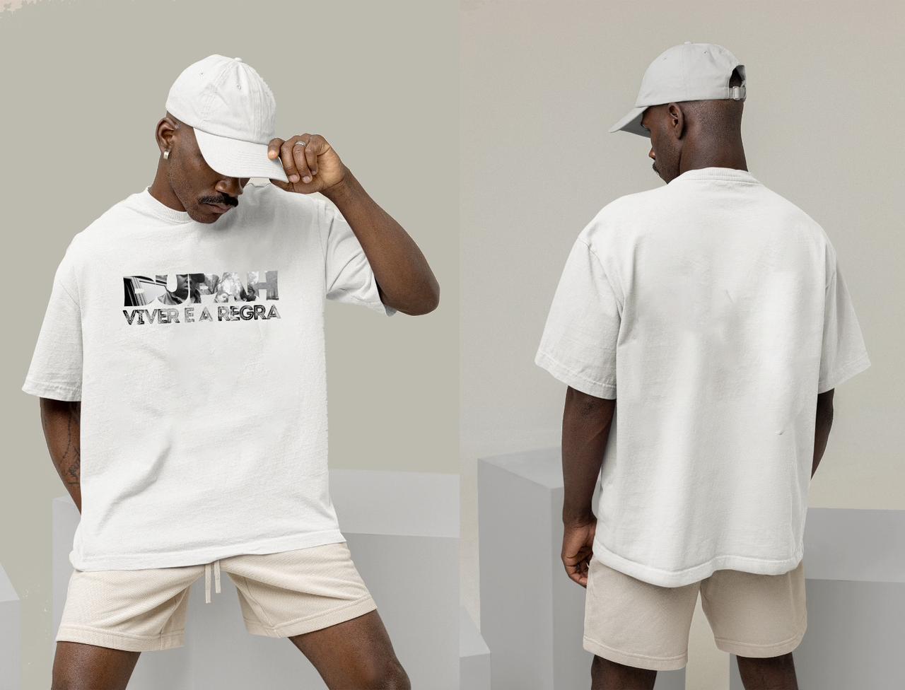 Camiseta Oversized Branca Du'Pah