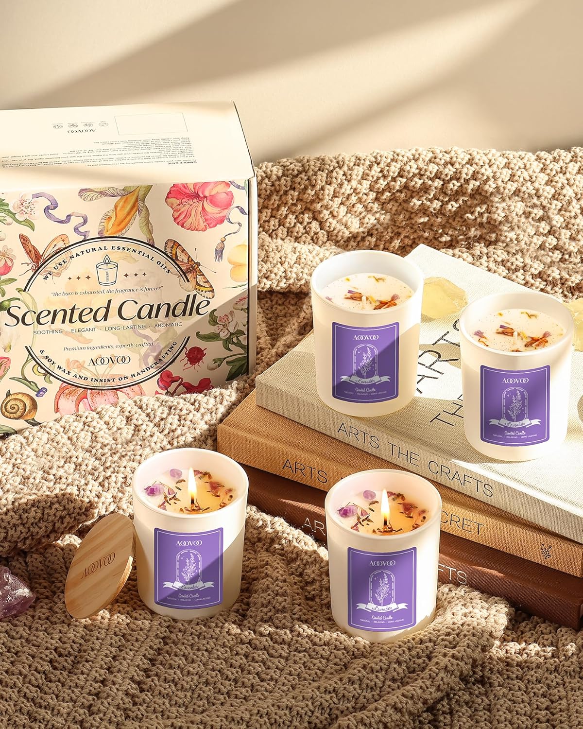 Scented Candle with Energy Crystals