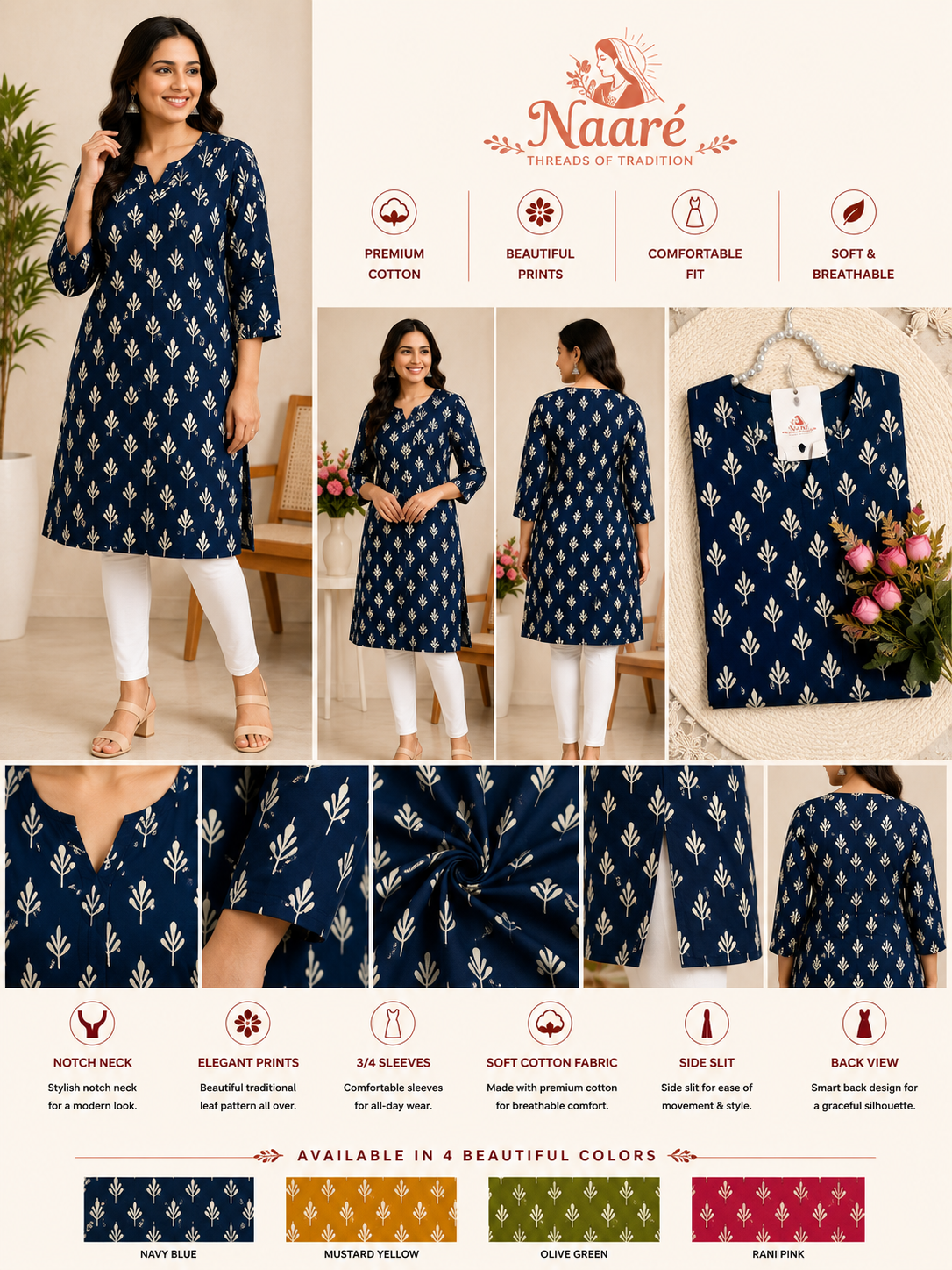 Printed Cotton Kurti