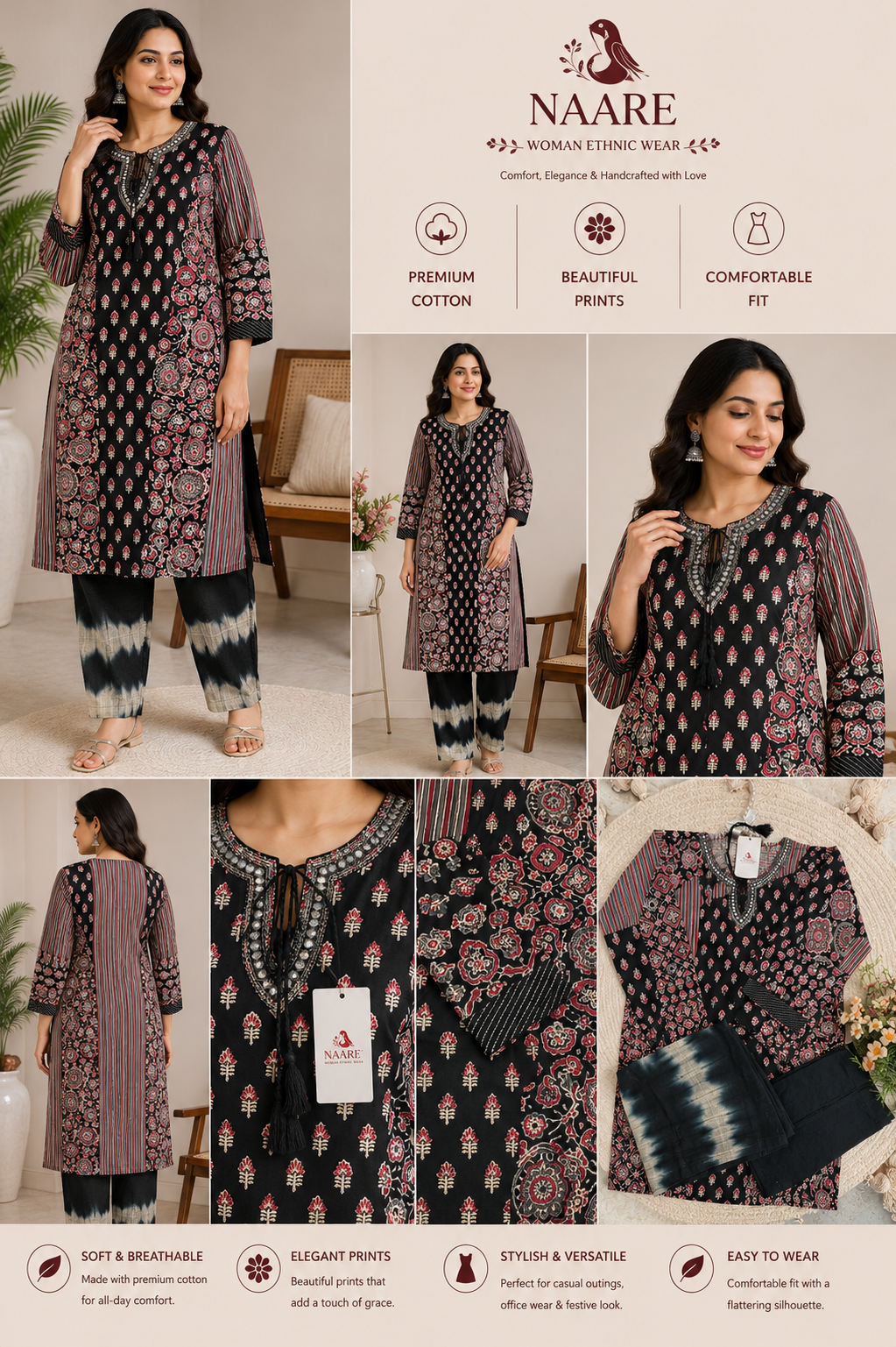 Naare Premium Cotton Kurta Set