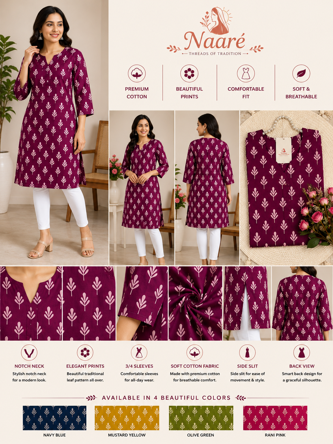 Printed Cotton Kurti