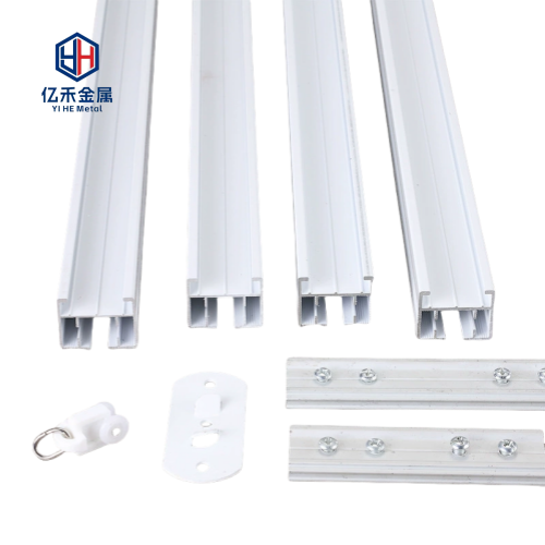 Aluminum Curtain Double Rods Customized Modern Curtain Rail Track Poles with Accessories for Living Room Bedroom