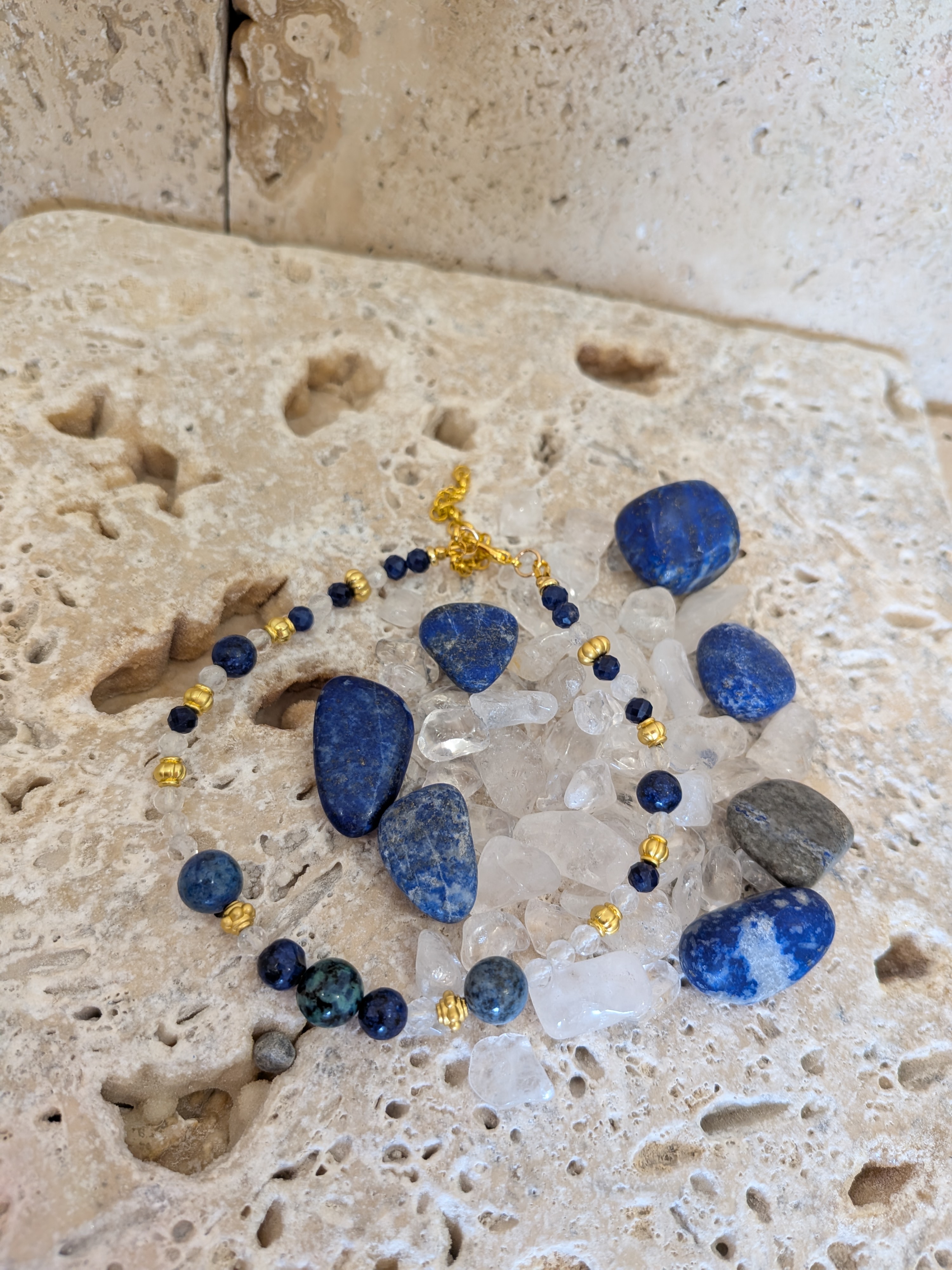 Bracelet Talisman Intuition – Lapis-lazuli & Cristal de roche