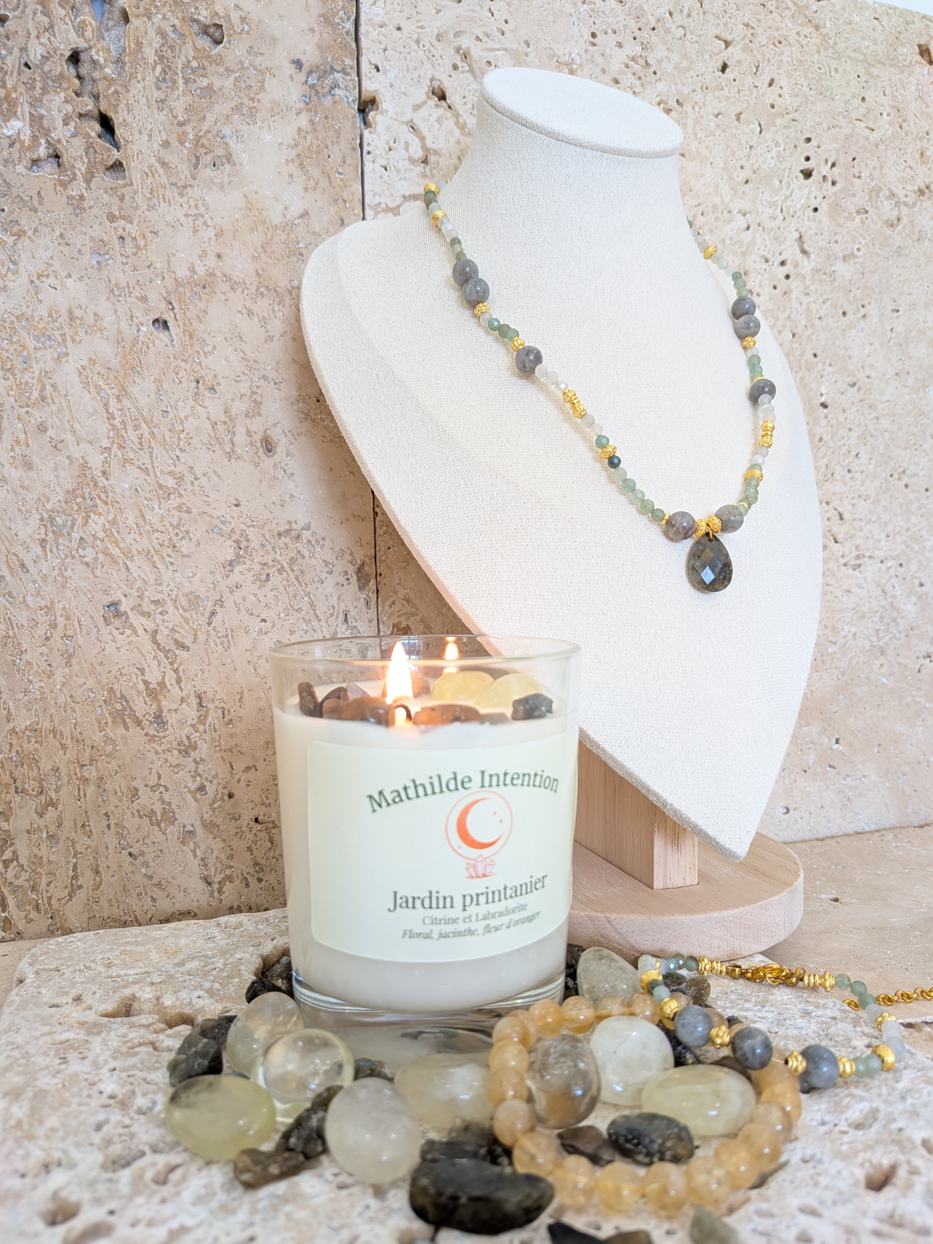 Jardin printanier -  bougie d'intention