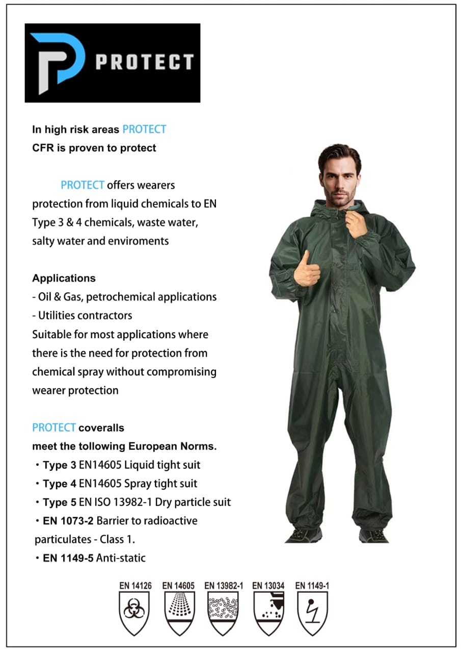 chemical protective coverall (Model / CLC 07 )