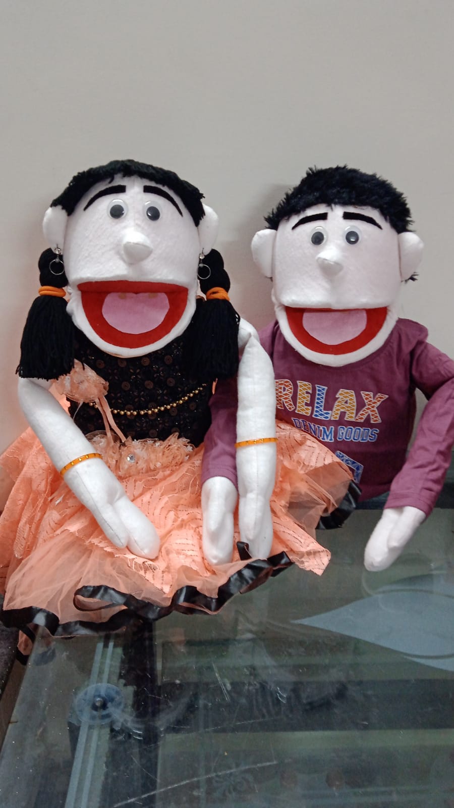 Handmade Puppet Pair (Boy and Girl)