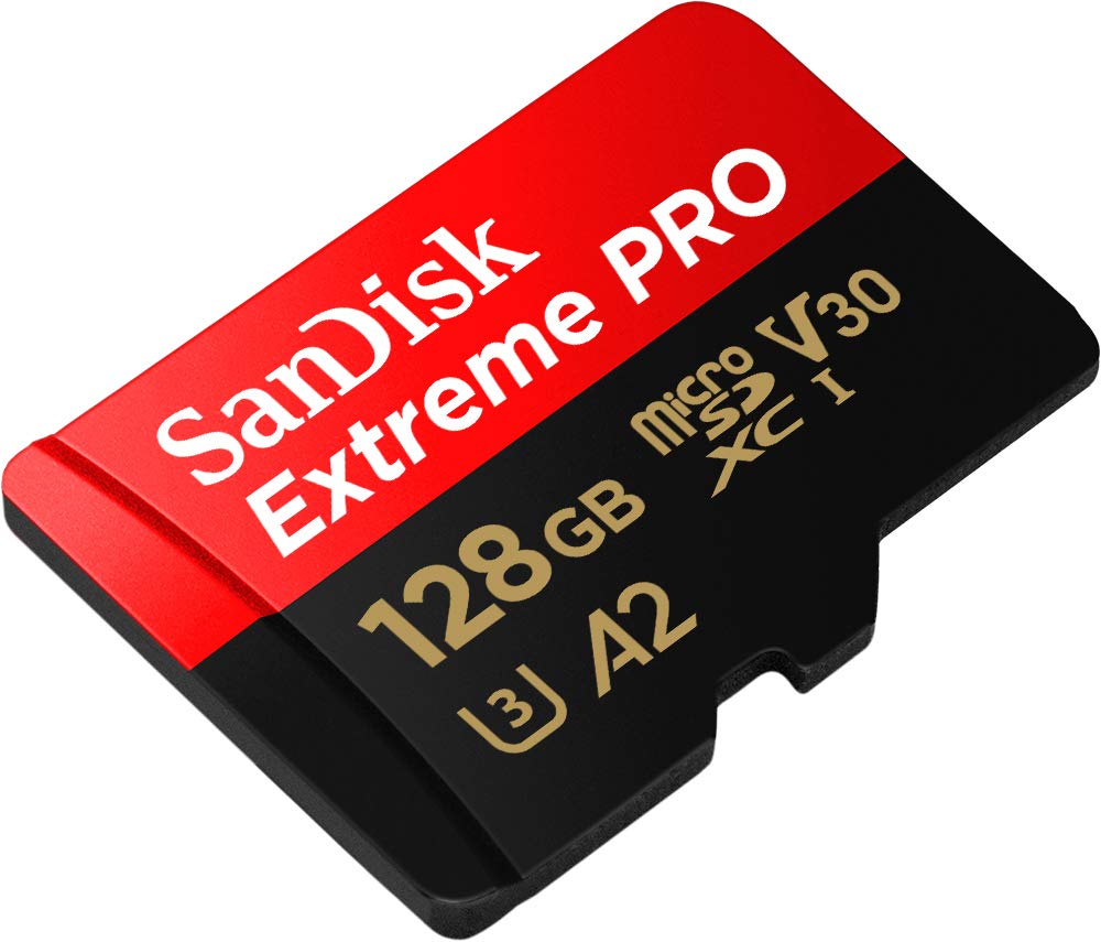  SanDisk Extreme Pro 128GB microSDXC UHS-I, V30, 200MB/s Read, 90MB/s Write, Memory Card for 4K Video on Smartphones, Action Cams and Drones