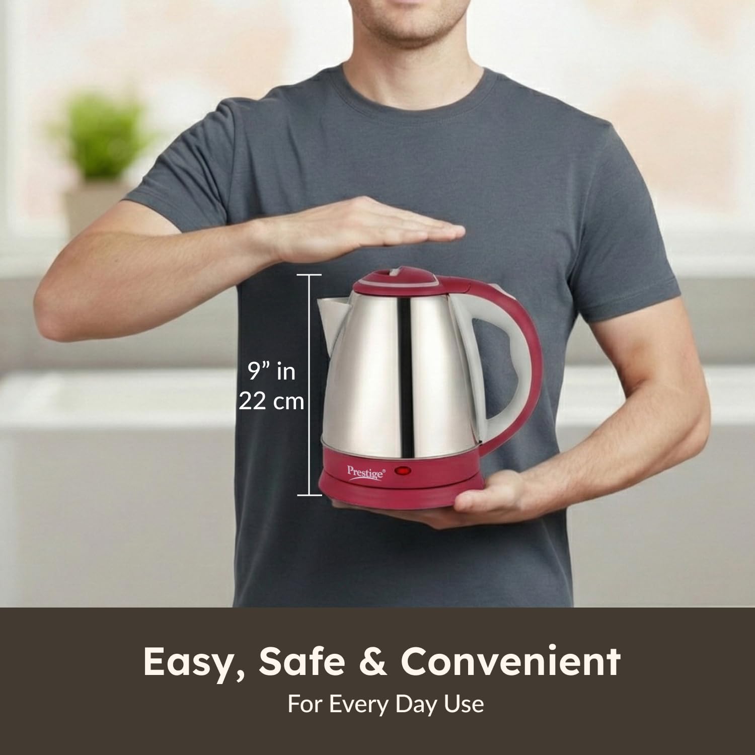 Prestige 1.5 Litre Kettle 1500-watts, Red