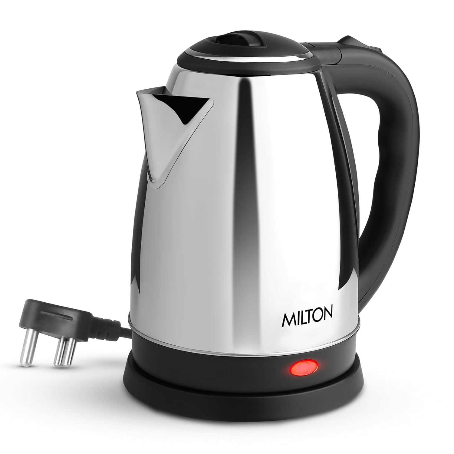 Milton Appliances Go Electric Kettle 1.8 Litre I 3X Protection - Dry Boil, Auto Shut Off, Overheat I 1350 Watt I Super Fast Boiling I Stainless Steel I 360° Power Base I 1 Year Warranty