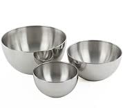 LIEFDE Stainless Steel Mixing & Serving Bowl (1200ml, 2000ml, 4200ml, Set of 3, Silver),Modern