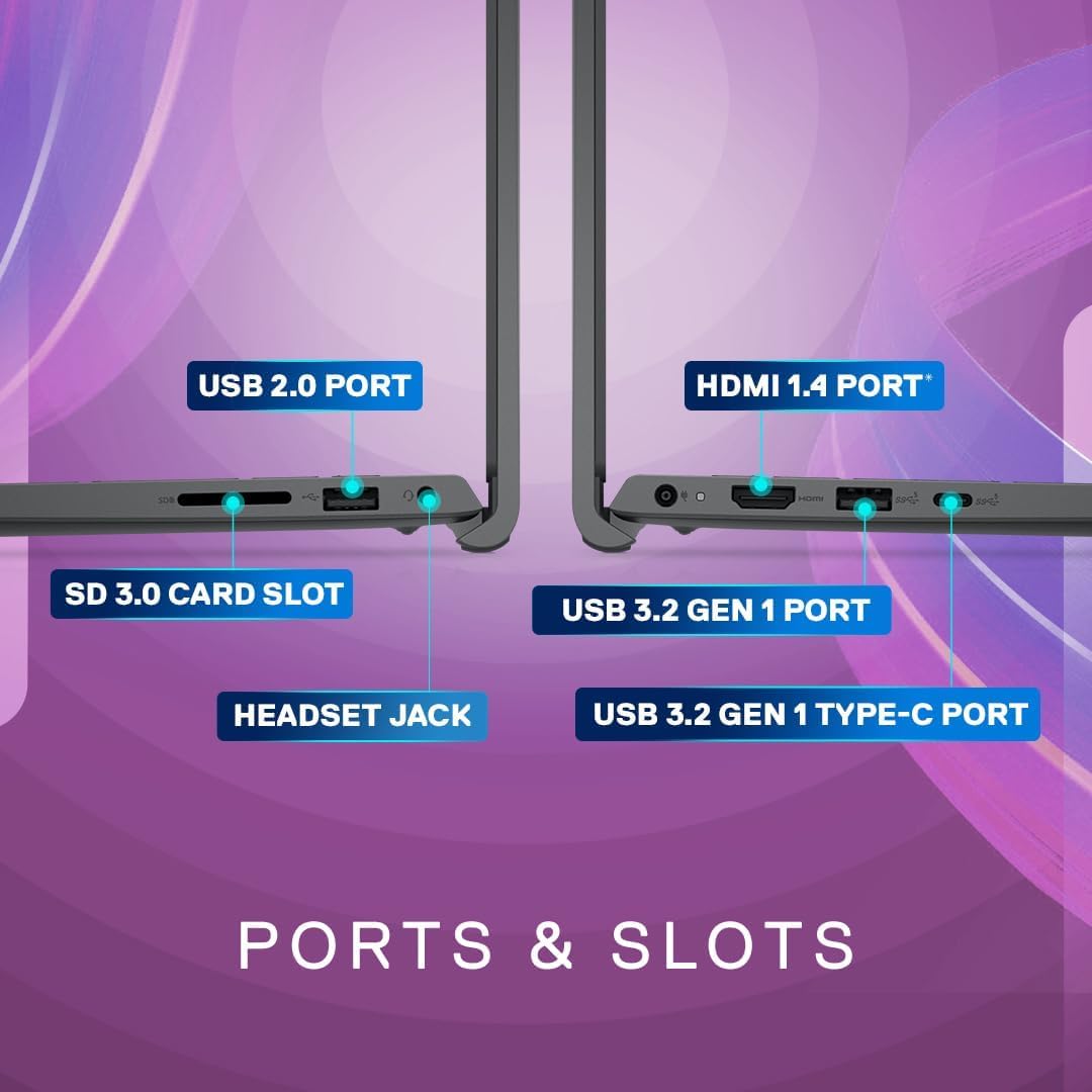 Dell 15, AMD Ryzen 3 7320U Processor (8GB RAM / 512GB SSD/Windows 11 + Office H&S 2024 + M365 / 15.6"(39.62 Cm) FHD Display / 12 Month Mcafee/Black Color/ 1.63 Kg/Thin & Light Laptop