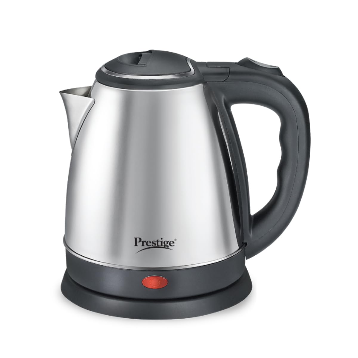 Prestige 1.5L PKOSS Stainless Steel Electric Kettle | 1350 Watts| Elegant Design | Cool-touch Handle and Lid | Automatic Cut-Off and Single-Touch Lid Locking | Black | 1Y Warranty | ISI Certified