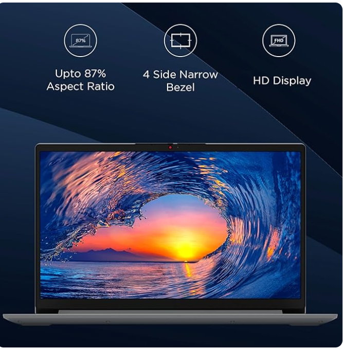 Lenovo IdeaPad 1 Intel Celeron N4500, 8GB RAM, 512GB SSD, HD 15.6″(39.6cm), Windows 11, Grey, 1.55Kg, 82LX00F7IN, 3 Month Game Pass Laptop