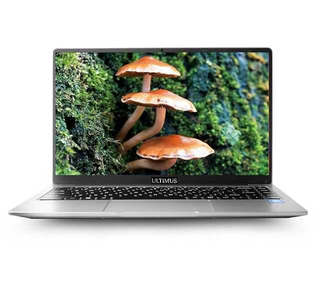 Ultimus Pentium Quad Core Laptop|Student & Office Work Laptop|Dual Storage eMMC+SSD Expandable~1TB|1.2Kg|180° Hinge|Win 11 Home|4GB RAM 128GB|HDMI SD Card Slot | ‎Dual Speaker|Matt Silver