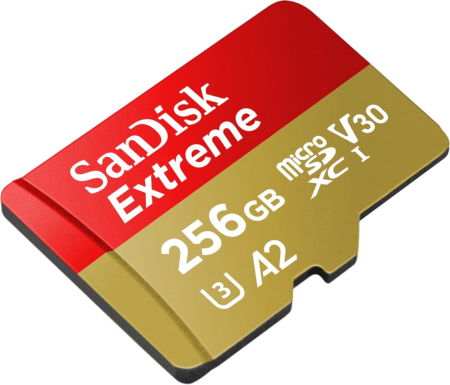  SanDisk Extreme® 256GB microSDXC UHS-I, 190MB/s Read, 130MB/s Write Memory Card for 4K Video on Smartphones, Action Cams and Drones