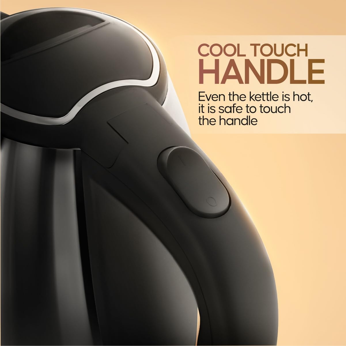 Longway Kestro 2 Liter Electric Kettle with Stainless Steel Body for Boiling (Black & Silver, 1500 Watt)