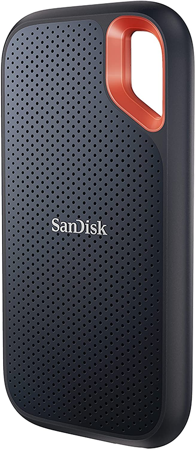 Sandisk Extreme Portable 2TB, 1050MB/s R, 1000MB/s W, 3mtr Drop Protection, IP65 Water/dust Resistance, HW Encryption, PC,MAC & TypeC Smartphone Compatible, 5Y Warranty, External SSD, Black Color
