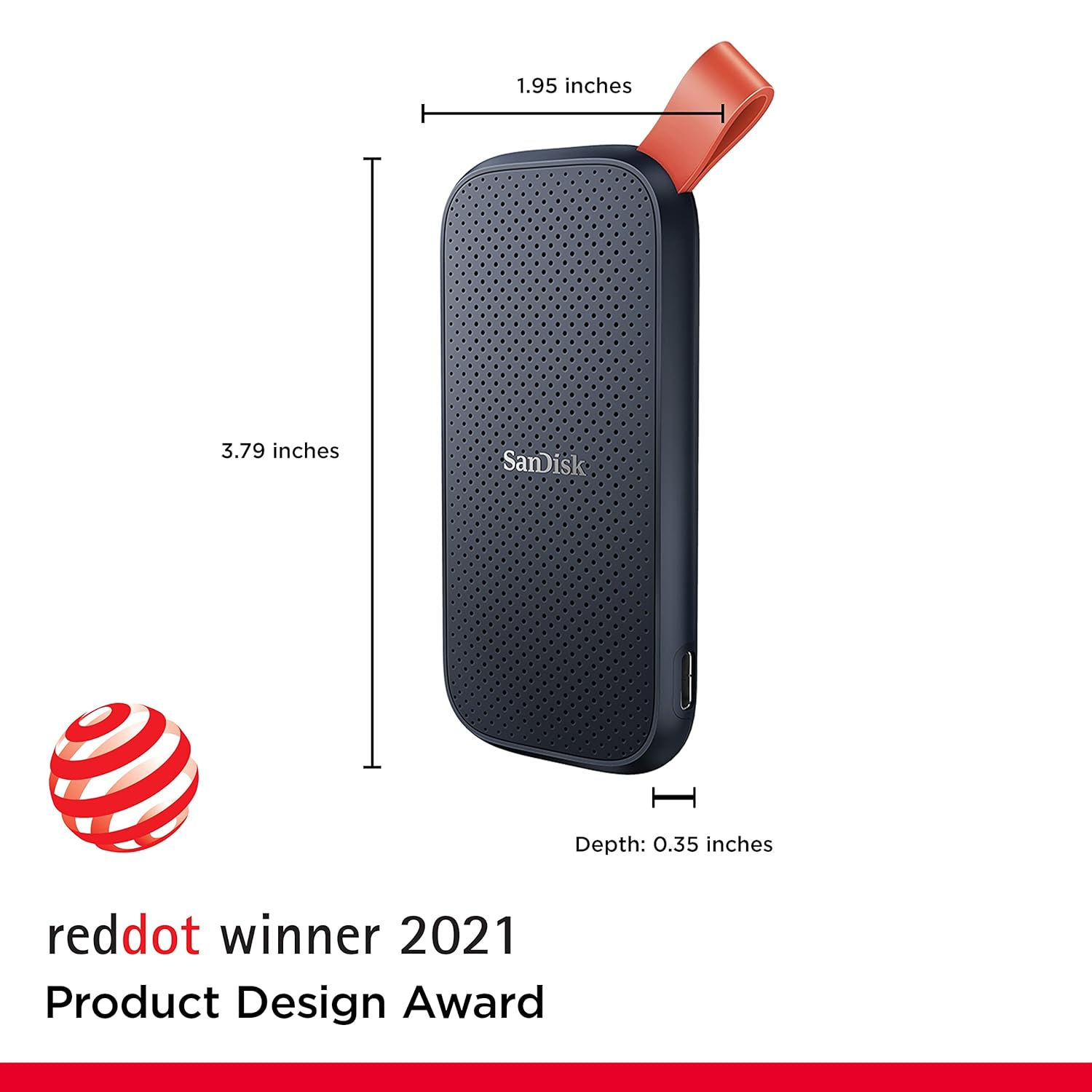Sandisk 1TB Portable SSD, 800MB/s R, USB 3.2 Gen 2, Rugged SSD with Upto 2 Meter Drop Protection, Type-C to Type-A Cable, PC & Mac Compatible, External SSD (SDSSDE30-1T00-G26)