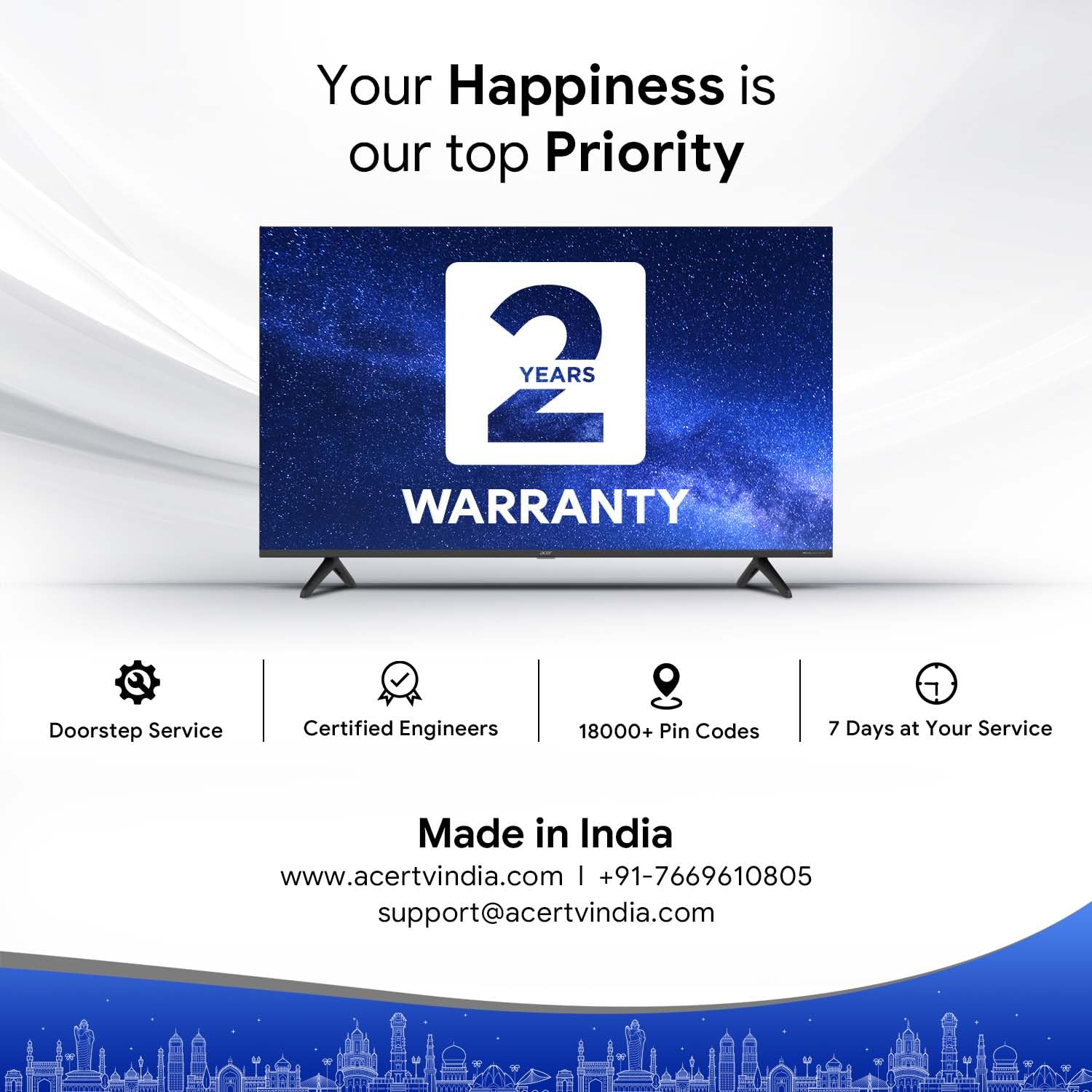 acer 139 cm (55 inches) V Series 4K Ultra HD Smart QLED Google TV AR55GR2851VQD (Black)