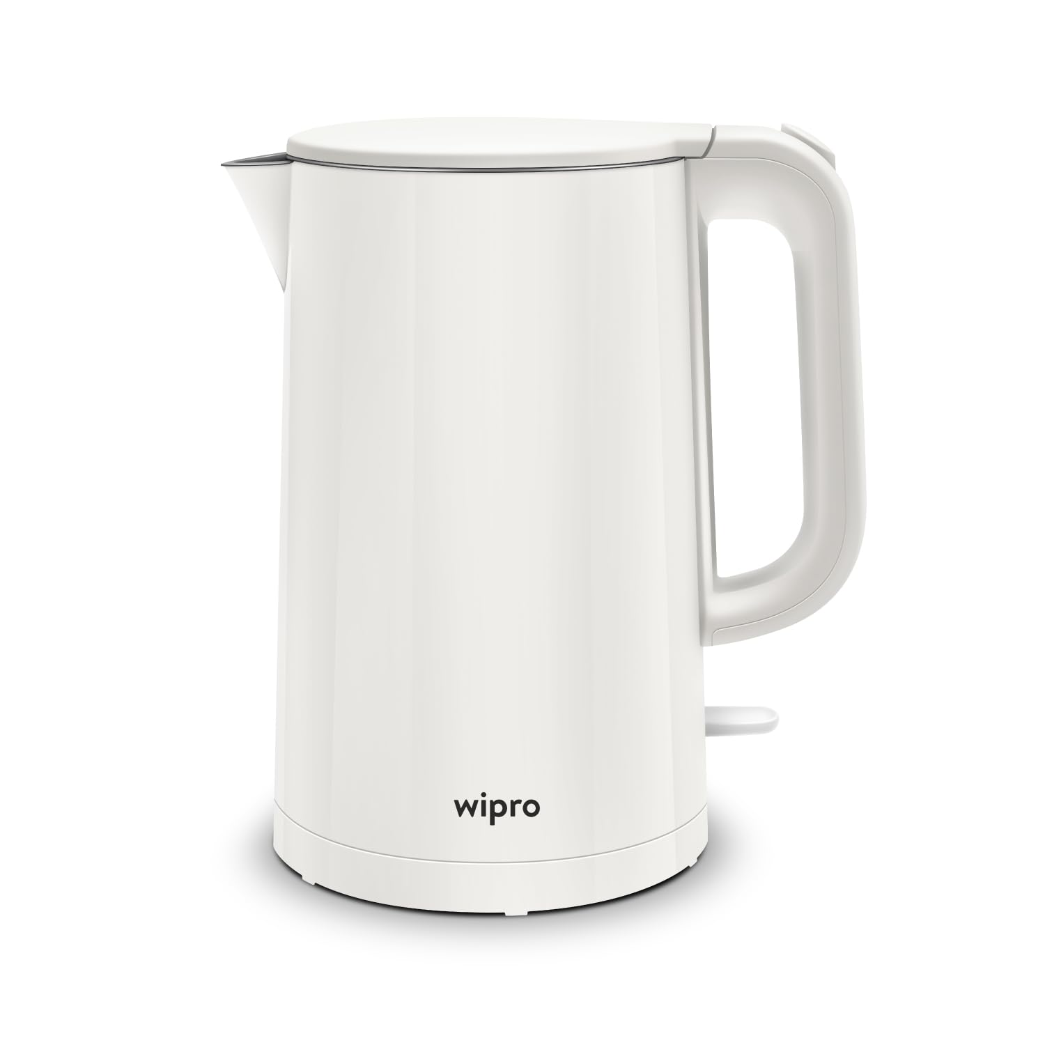 wipro ABS Elato BK210 Cool Touch Double Layer Electric Kettle, 1.5 Litres, Anti-Rust Shield, Super Fast Heating, 3X Protection-Overheating, Dry Boil & Auto Shut-Off,1000 Watts, 2 Years Warranty, White