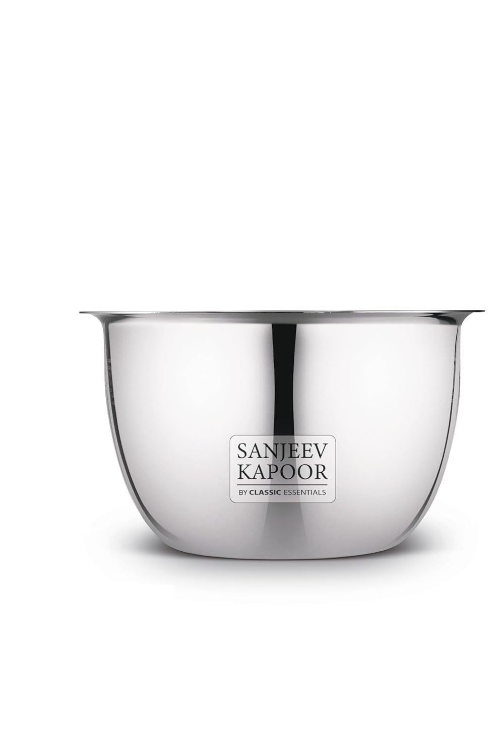 Sanjeev Kapoor by Classic Essentials Stainless Steel Mixing & Serving Bowl Microwave-Safe Solid, Durable, Elegant, Mirror Finish Bow (Silver, 750ML)