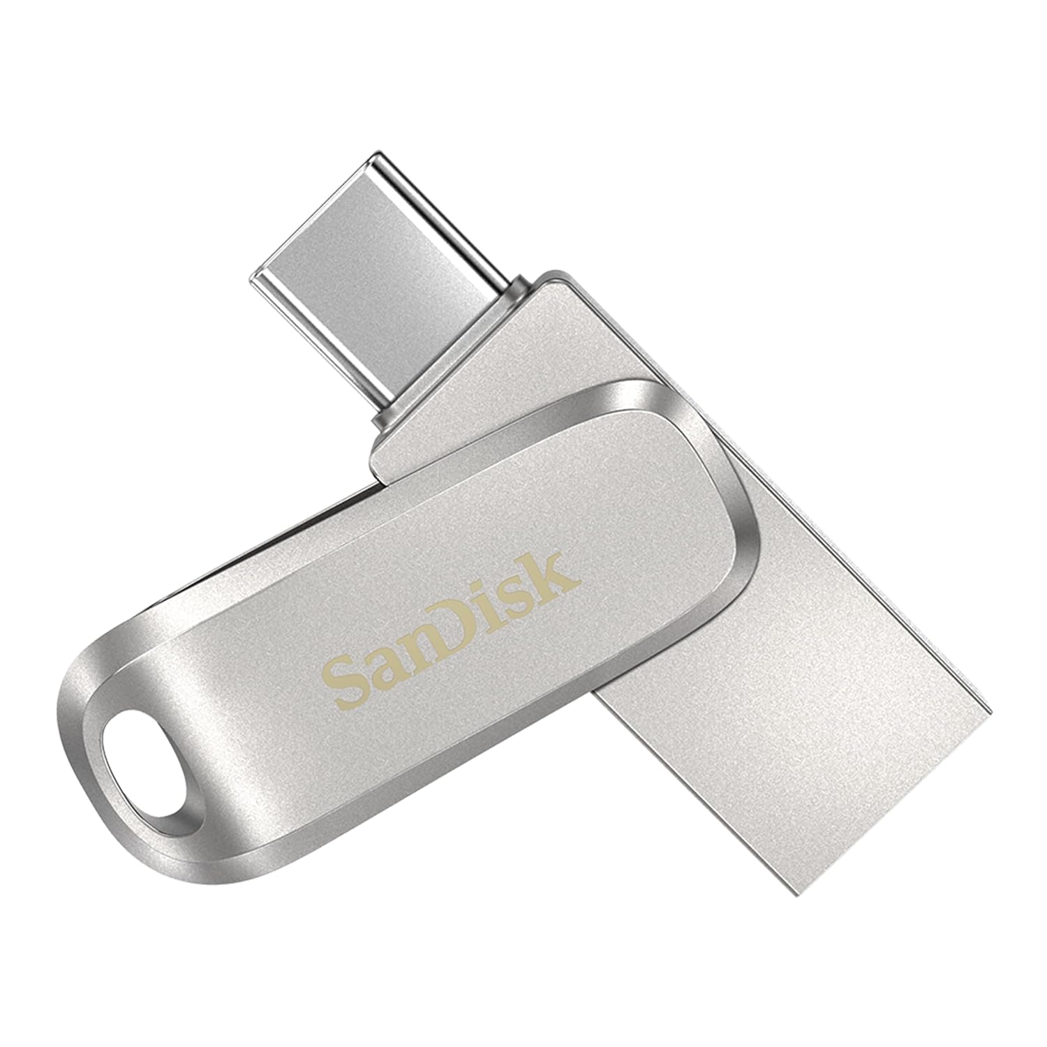 SanDisk Ultra Dual Drive Luxe USB_c Type-C 128GB, OTG, Upto 400MB/S, Pendrive, Silver, 5Y Warranty (SDDDC4-128G-I35)