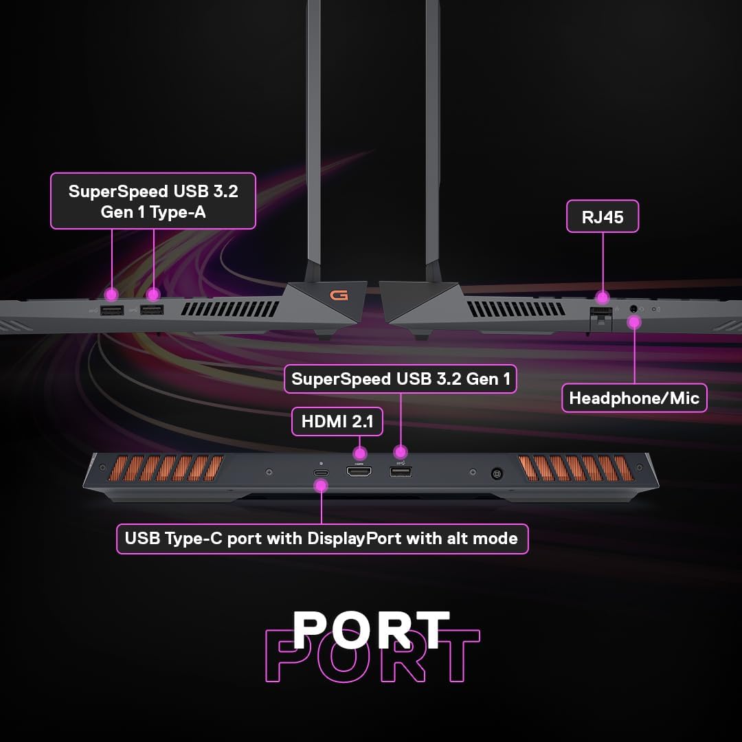 Dell SmartChoice G15, 13th Gen Intel Core i5-13450HX, NVIDIA RTX 3050-6GB, (16GB RAM 1TB SSD) FHD 15.6"/39.62 cm, Orange Backlit Keyboard, Windows 11, Microsoft Office Home 2024, 2.65Kg Gaming Laptop