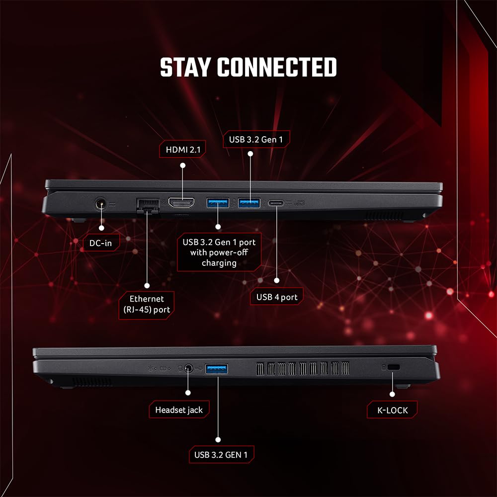 acer Nitro V Gaming Laptop AMD Ryzen 7-7735HS with RTX 3050 6 GB Graphics (16 GB DDR5/512GB SSD/Windows 11 Home/Wi-Fi 6/144Hz) ANV15-41, 15.6" FHD Display, 2.1 KG