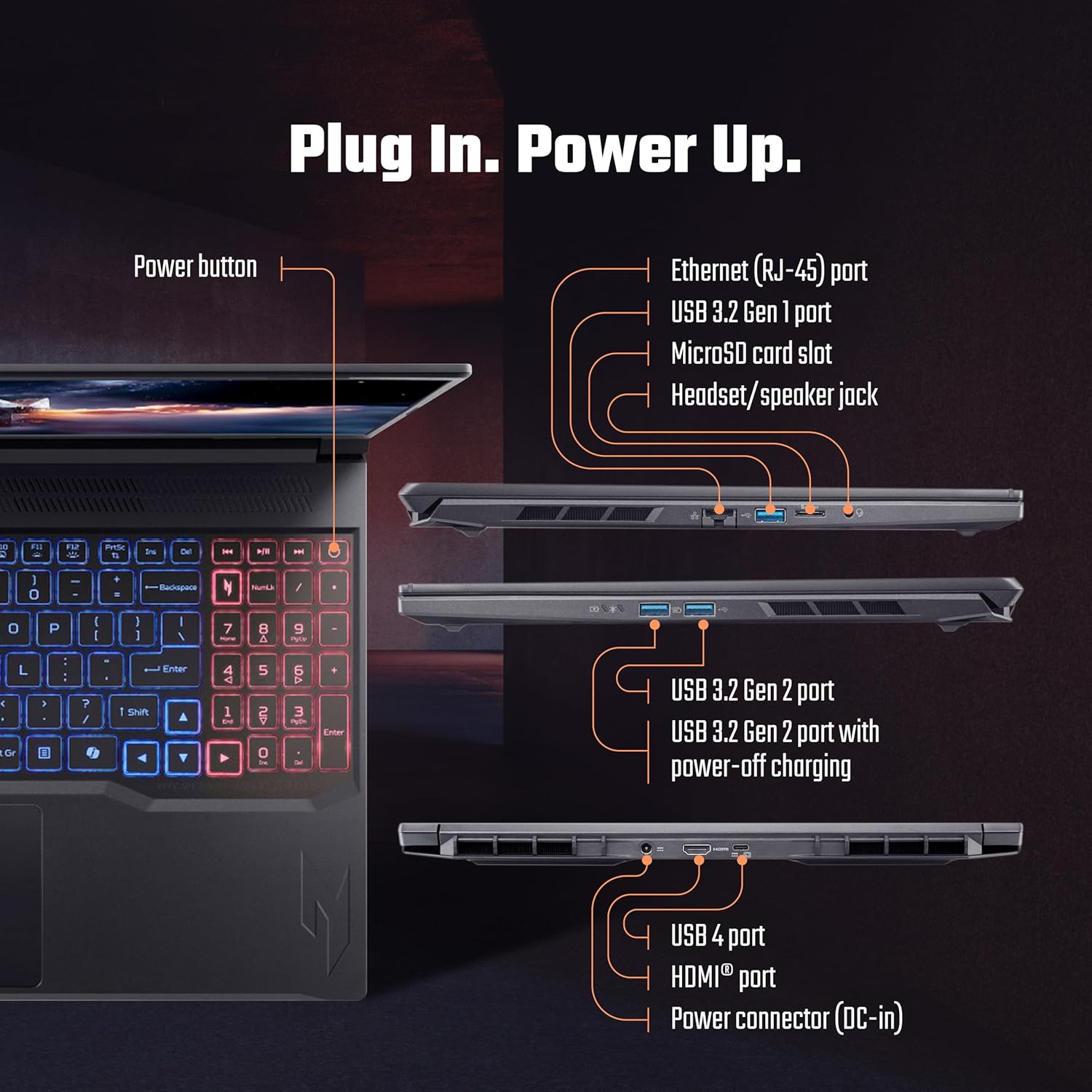 acer Nitro V 16S AI, AMD Ryzen 7 260 Octa-core Processor, RTX 5050-8 GB GDDR7, 16 GB/1 TB,WUXGA IPS, 16.0"/40.64 cm, 180 Hz, Win 11 Home, Obsidian Black, 2.1 kg, ANV16S-41, RGB KB, Gaming Laptop