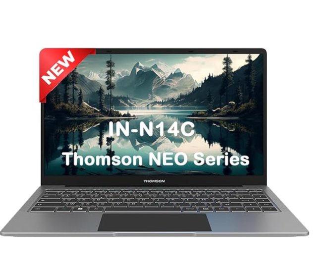 THOMSON Neo 14.1 Inch In-N14C Windows 11, Intel Dual Core Processor & Window 11 Home Notebook (4 GB Ram DDR4/ 128 GB Emmc/Thin & Light Weight/Silver)