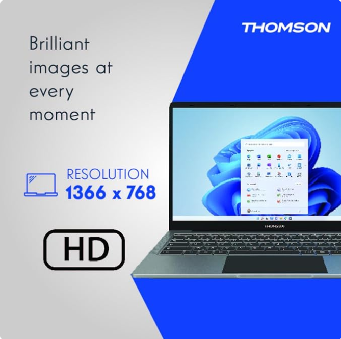 THOMSON Neo 14.1 Inch In-N14C Windows 11, Intel Dual Core Processor & Window 11 Home Notebook (4 GB Ram DDR4/ 128 GB Emmc/Thin & Light Weight/Silver)
