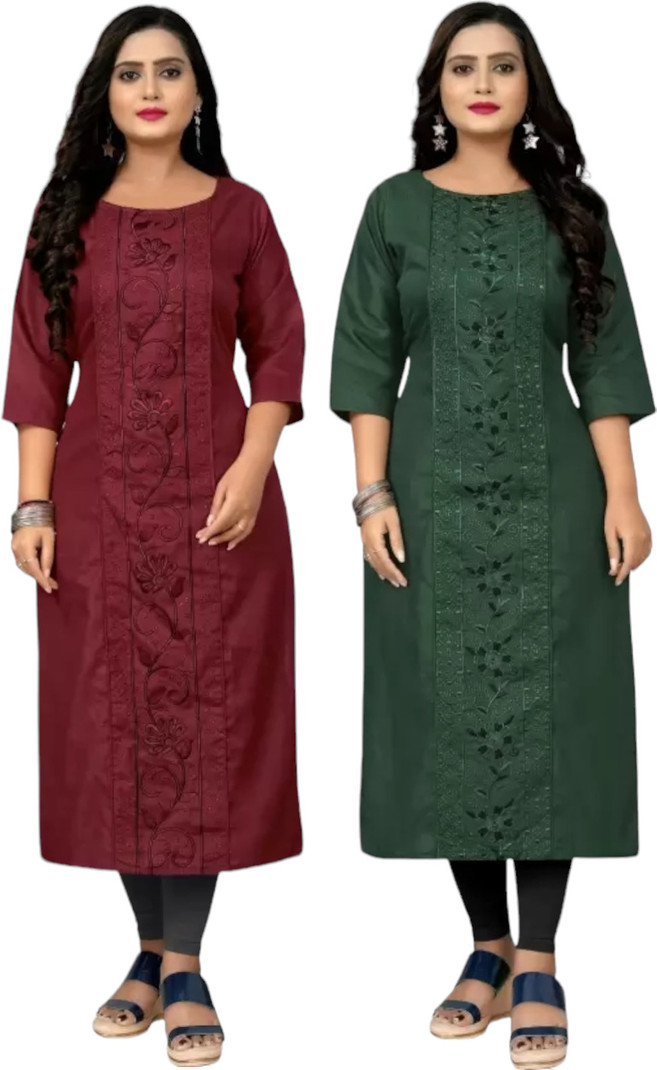Elegant Embroidered Kurti Set