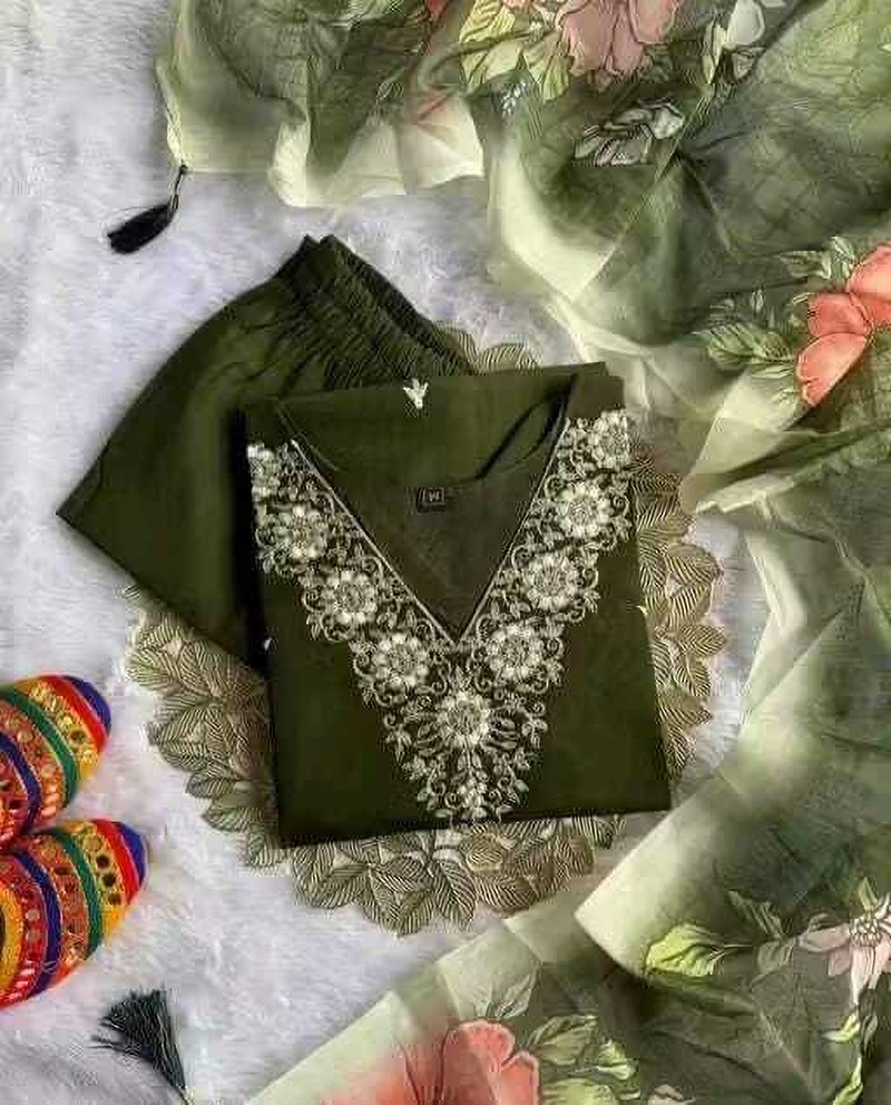 Embroidered Chiffon Suit