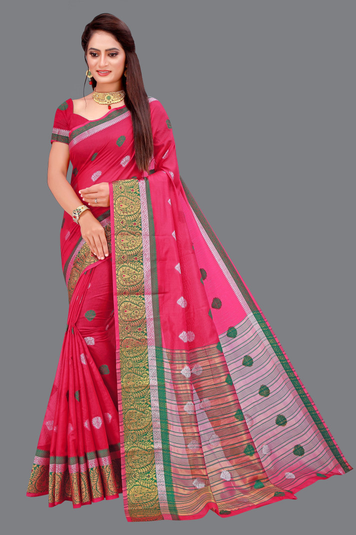 Traditional Pink Silk Saree