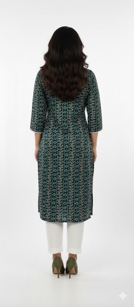 Printed Straight Kurti