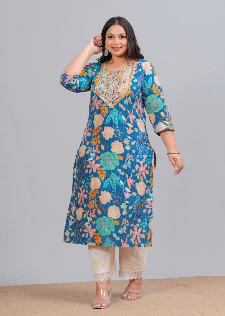 Floral Cotton Kurti