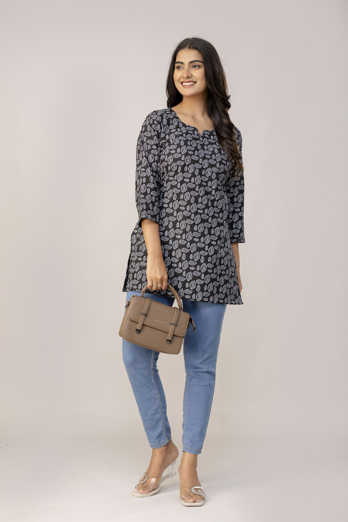Women's Printed Cotton Kurtis Set