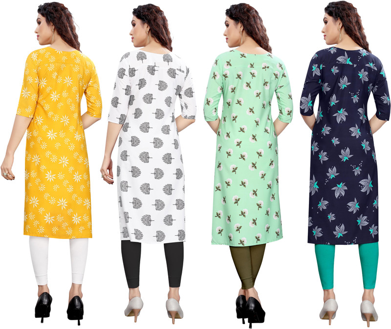 Printed Cotton Kurti Set (Pack of 4)