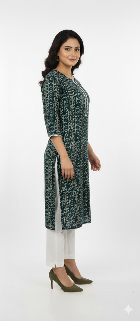 Printed Straight Kurti