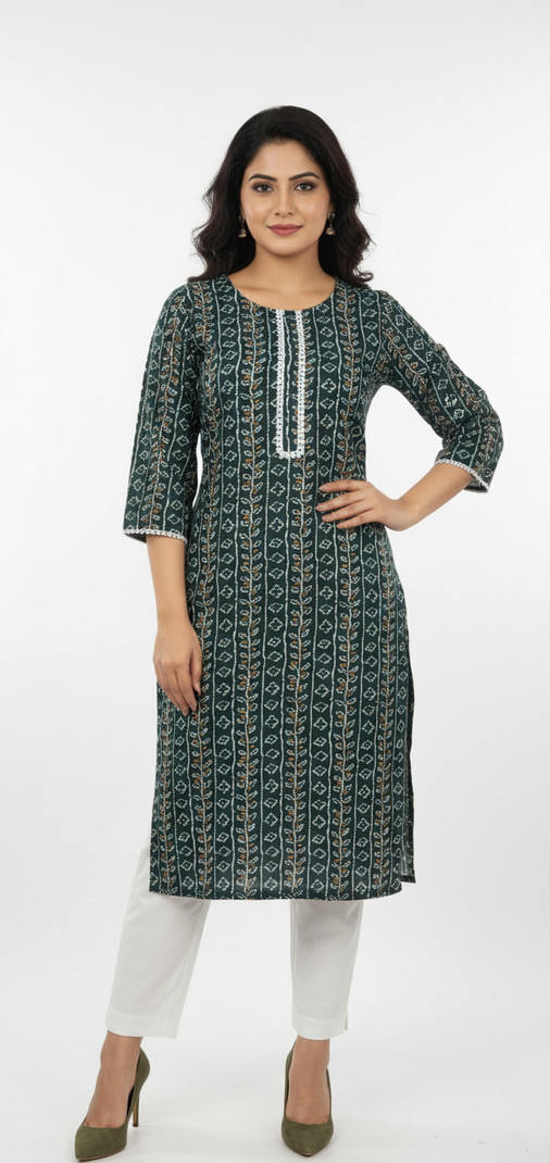 Printed Straight Kurti