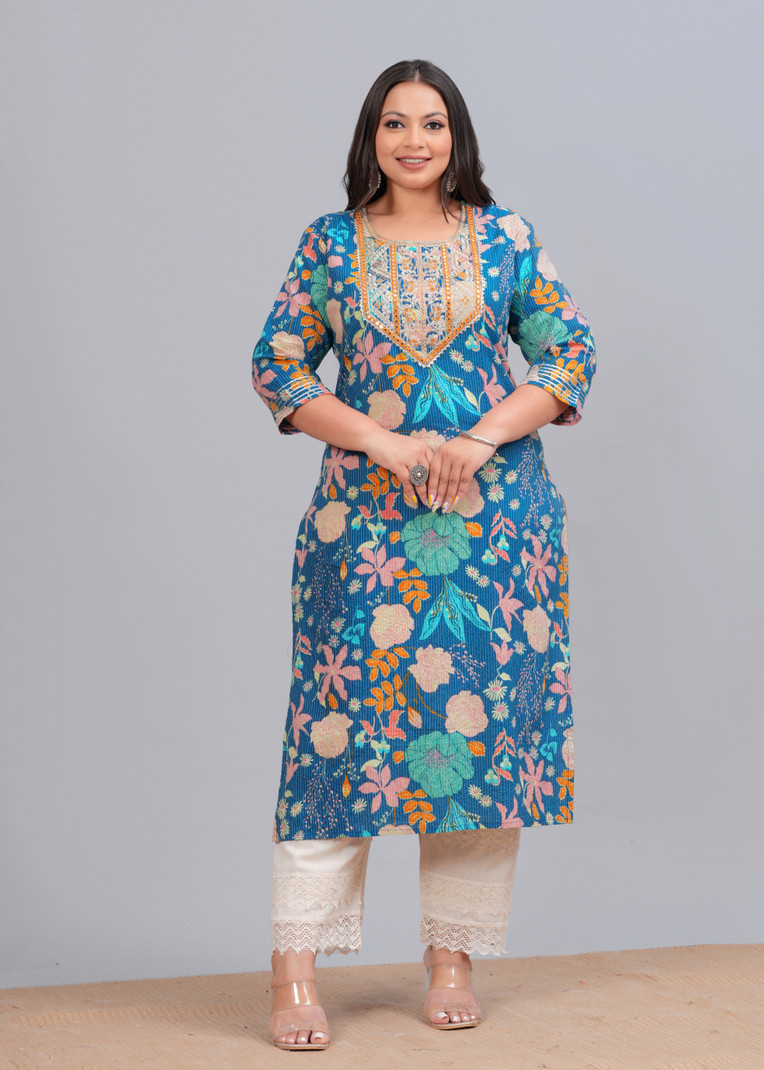 Floral Cotton Kurti