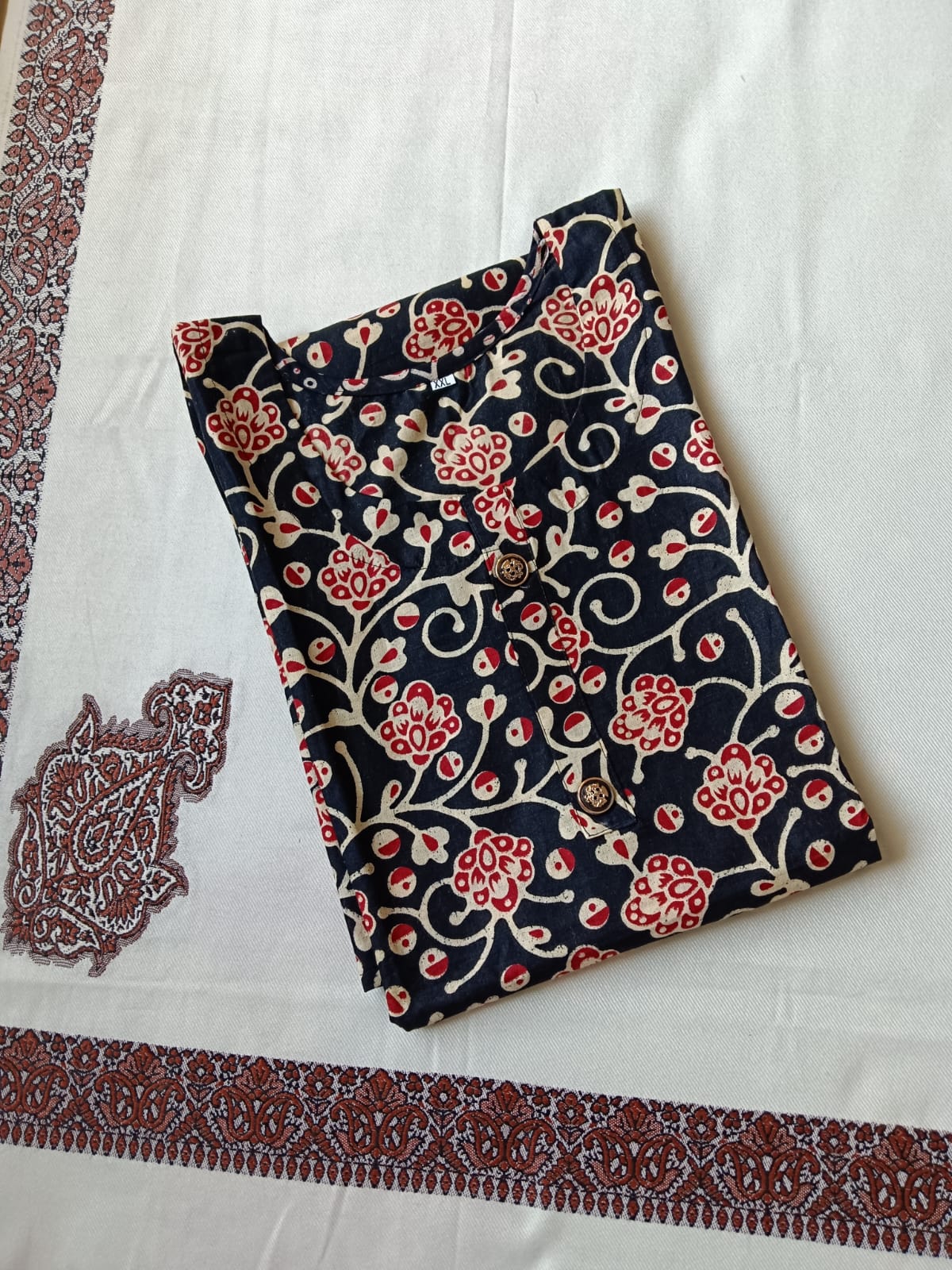 Red Azrak Printed Kurti