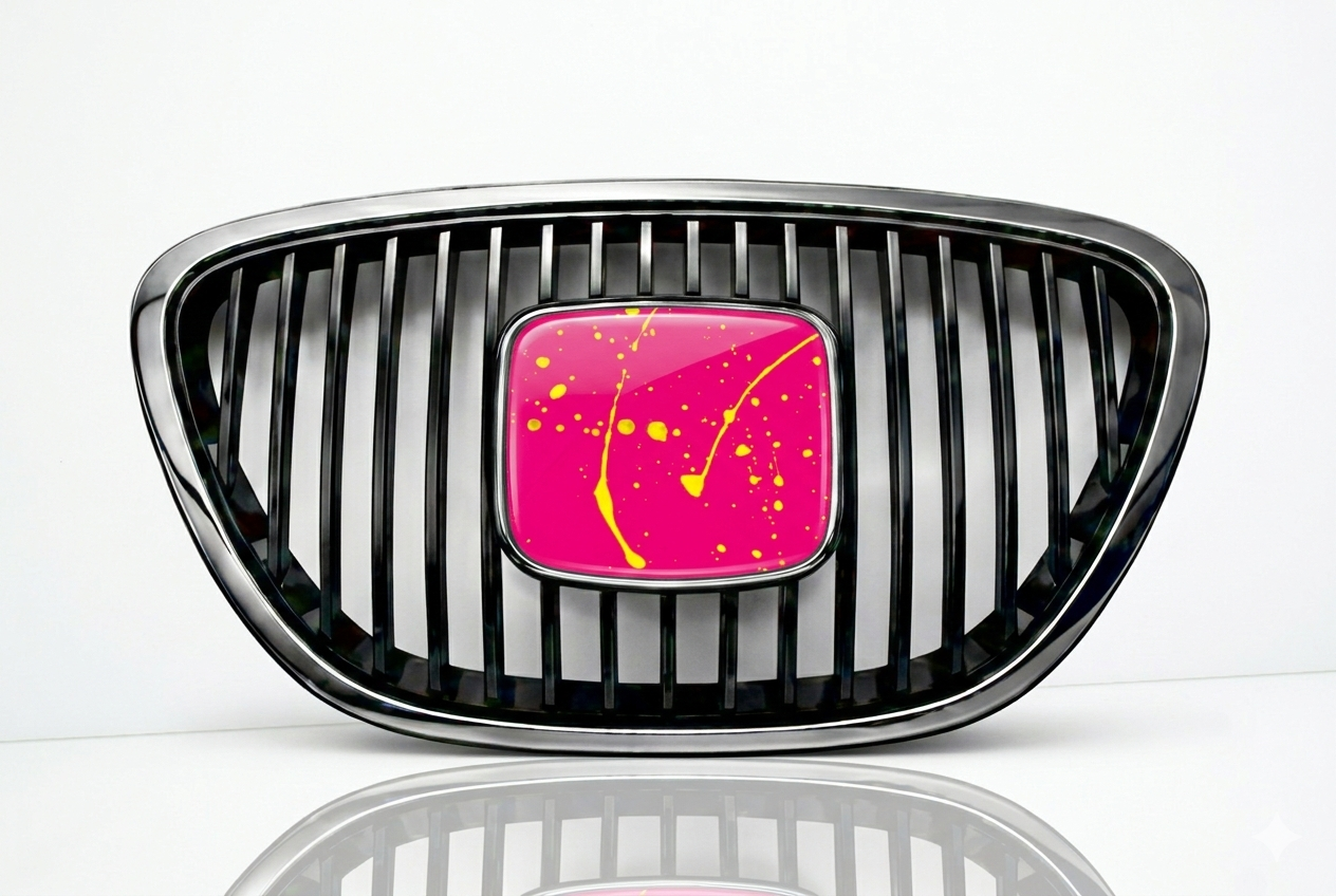 INSIGNIA DELANTERA "NEON SPLASH" (Compatible con SEAT)