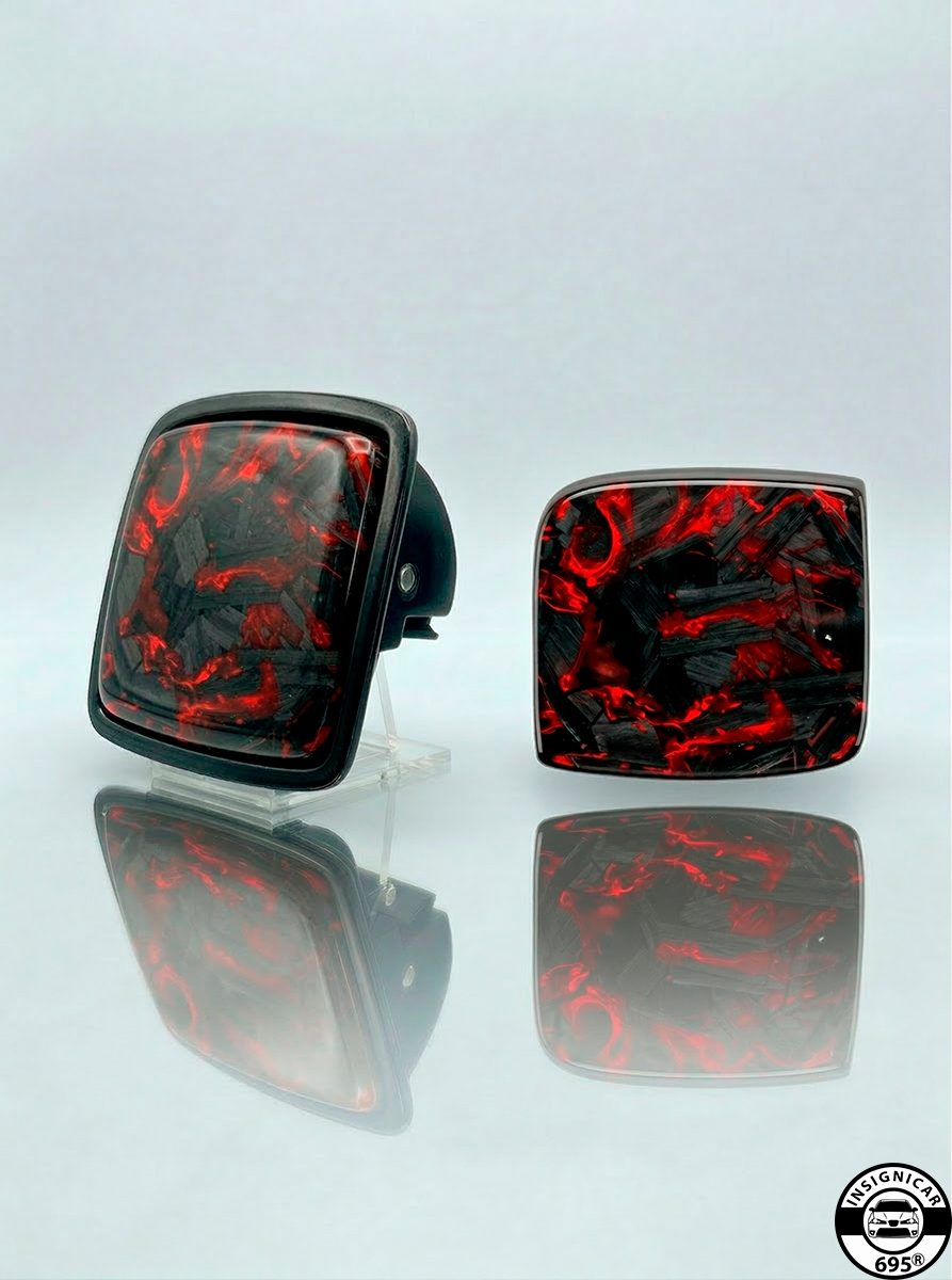 PACK INSIGNIAS DELANTERA Y TRASERA "LAVA CARBON" 