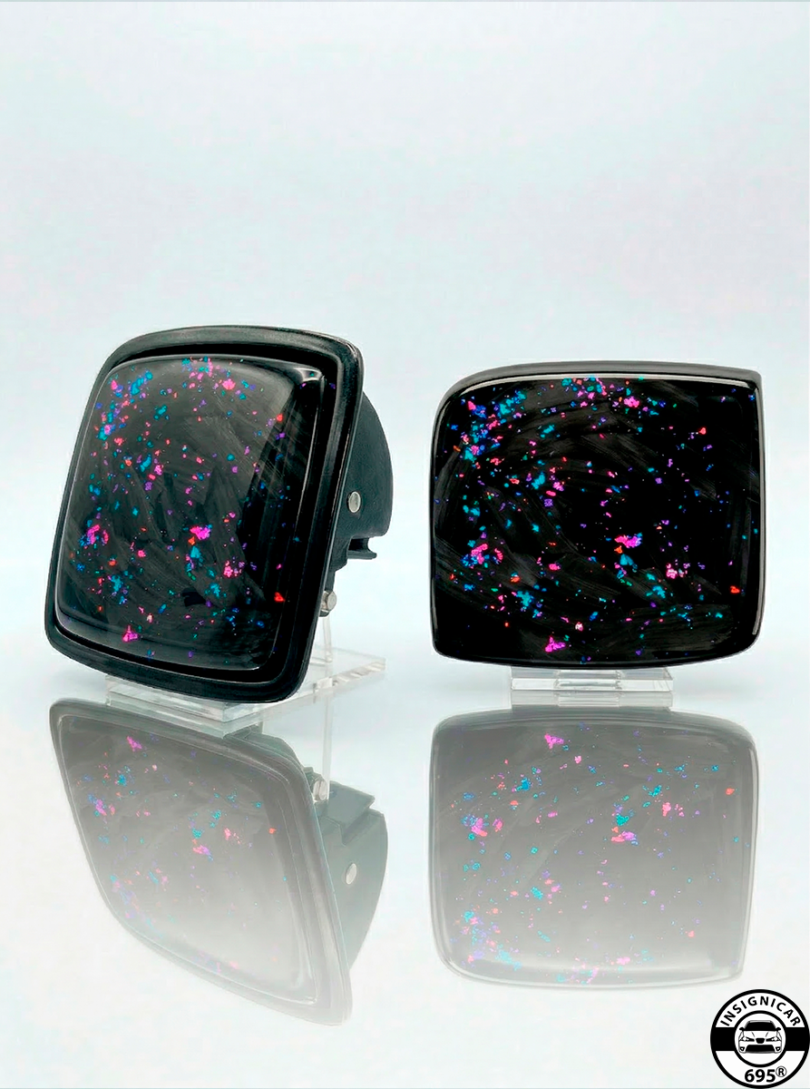 PACK INSIGNIAS DELANTERA Y TRASERA "AURORA CARBON" 