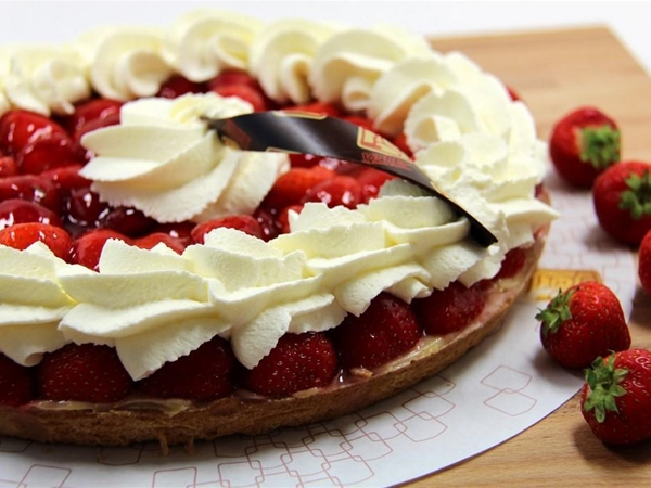 AARDBEI H.W. + SLAGROOM Vlaai